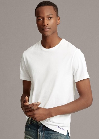 Playeras Ralph Lauren Hombre Blancos - Cotton Lisle - CUOQG9624